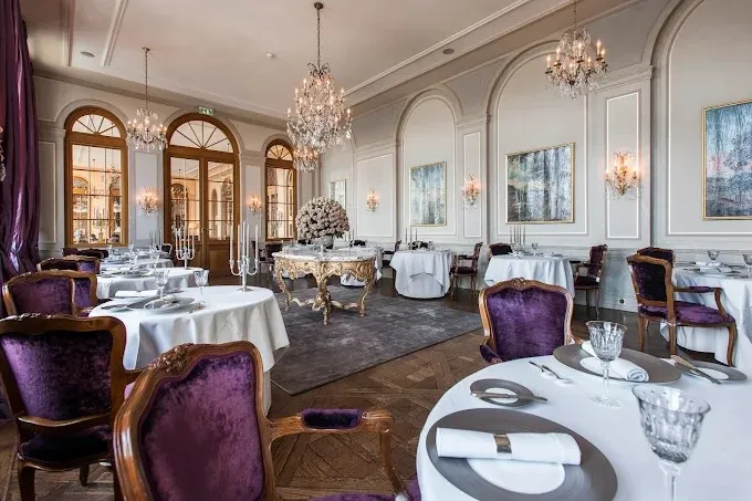 Basel's Cheval Blanc restaurant front, luxury access with comforttransfer